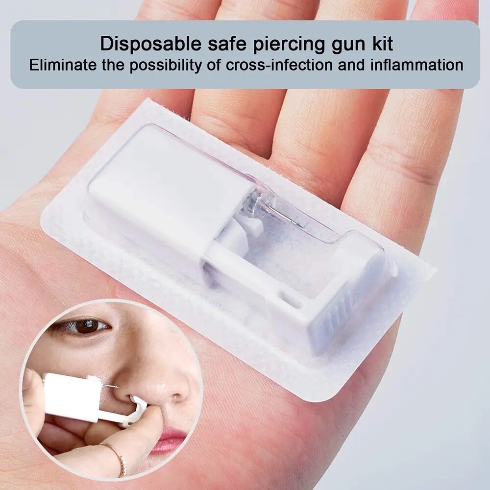 Disposable nose piercing tool