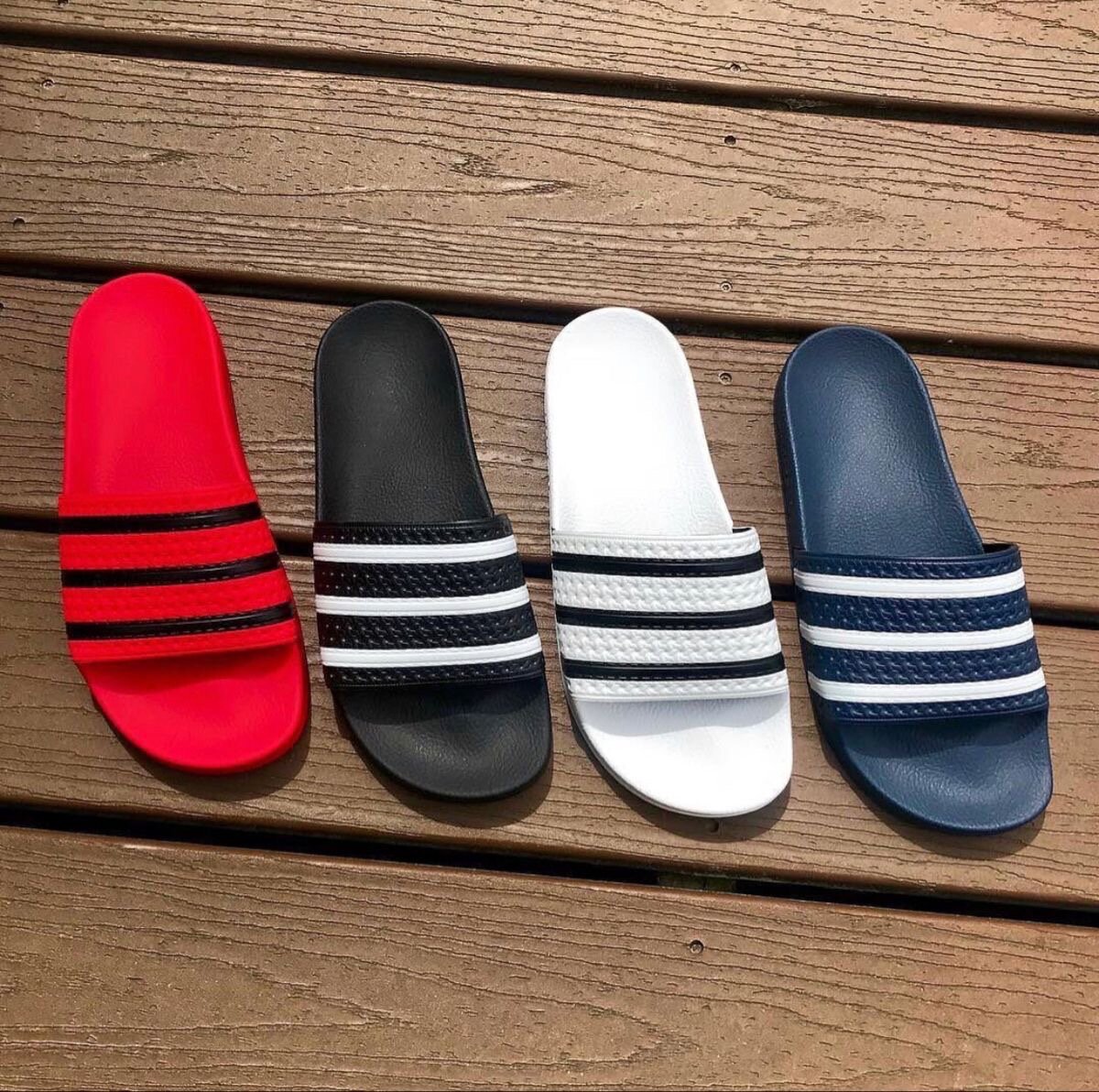 Adidas and Nike slides
