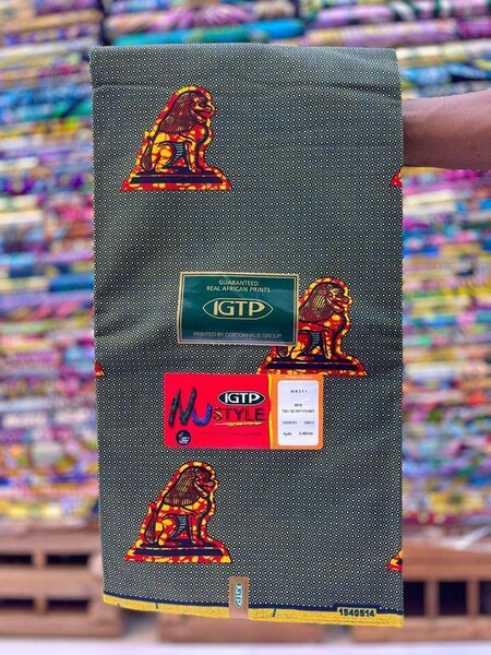 Tissu Cire Africain Lion