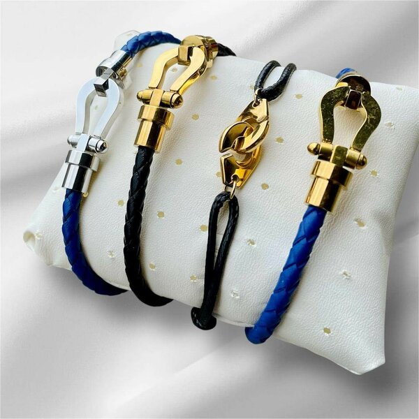 Bracelet en cuir tressé chic