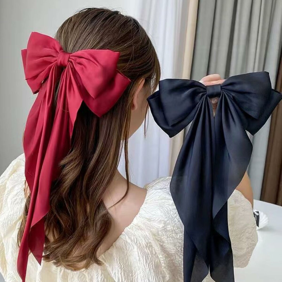 Hair bow tie clips