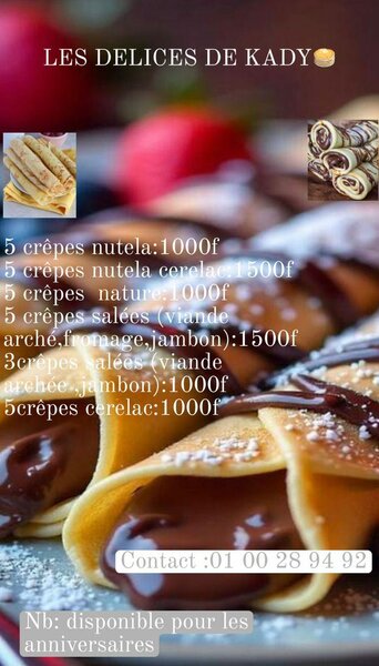 Délicieuses crêpes garnies