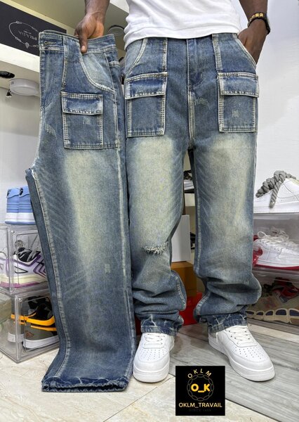 Jeans cargo style tendance