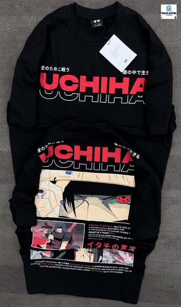 T-shirt noire "Uchiha"