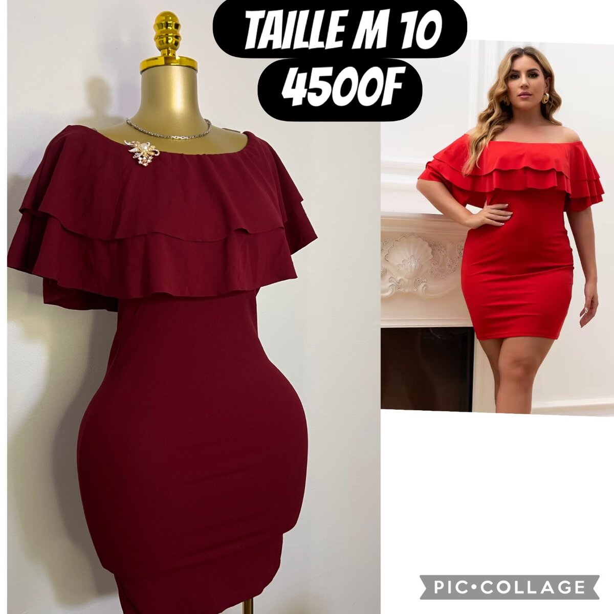 Robe rouge bordeaux