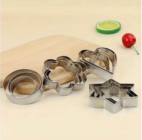12PC Biscuit Mold Set, Home Party Essentials Good Helper, Handmade Candy Cut, Biscuit Cut, Bread Cutter, Stainless Steel Sheet Kitchen Gadgets