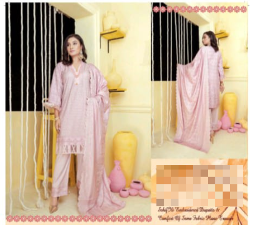 Bareezee Colours Embroidered marina