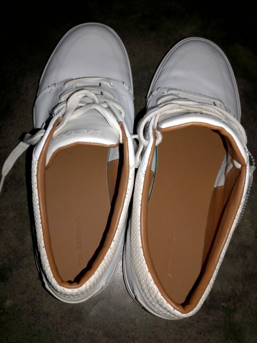 Baskets blanches Lacoste homme