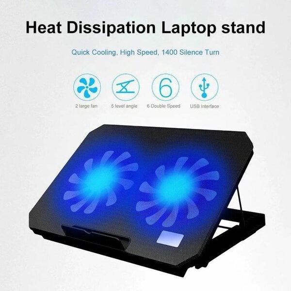 Dual Fan Laptop Cooling Pad