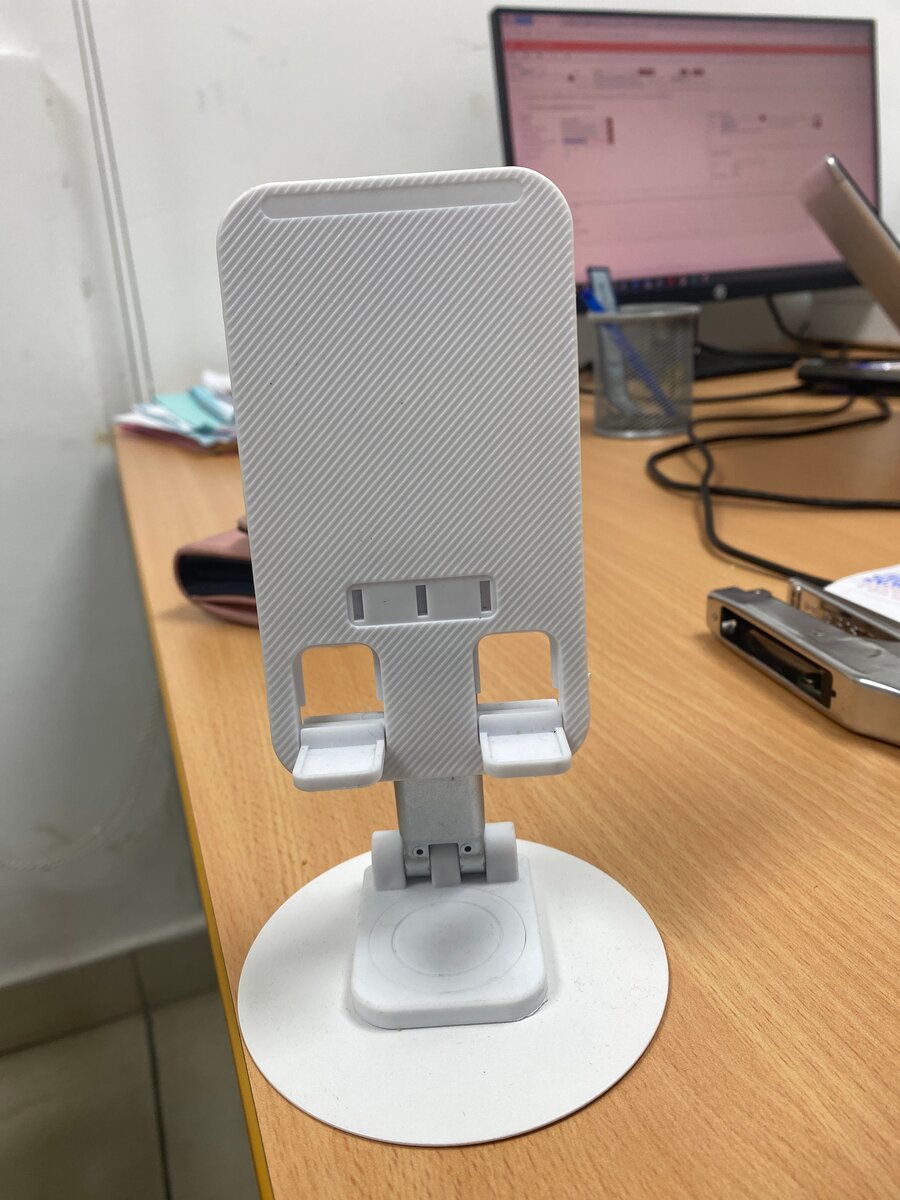 Support Téléphone Réglable Blanc