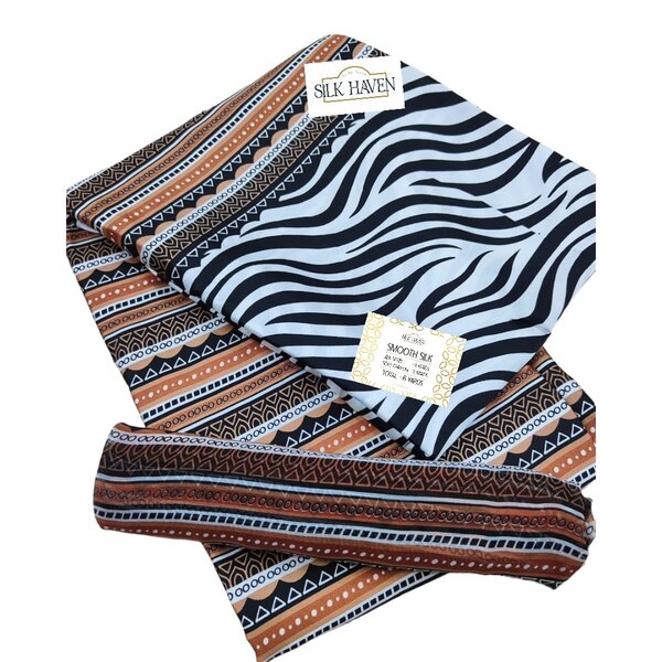 Smooth Silk Satin and Chiffon Fabric