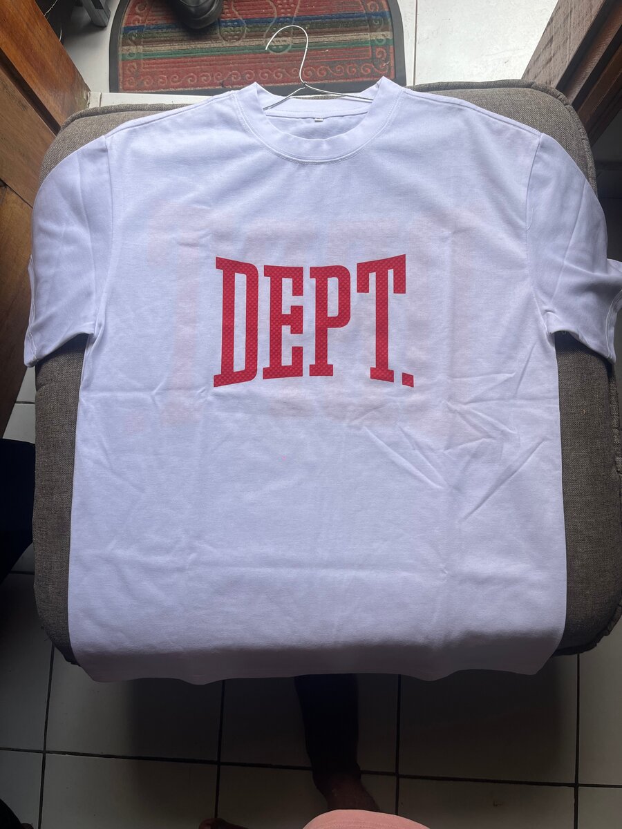 T-shirt blanc "DEPT." unisexe