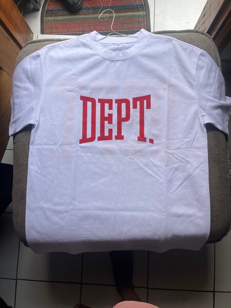 T-shirt blanc "DEPT." unisexe