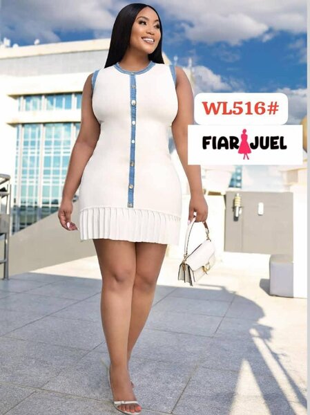 Robe Évasée Boutonnée Femme