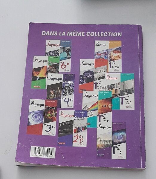 Livre Chimie Tle D