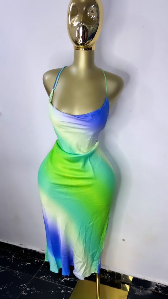 Robe Crayon Dégradé Élégante