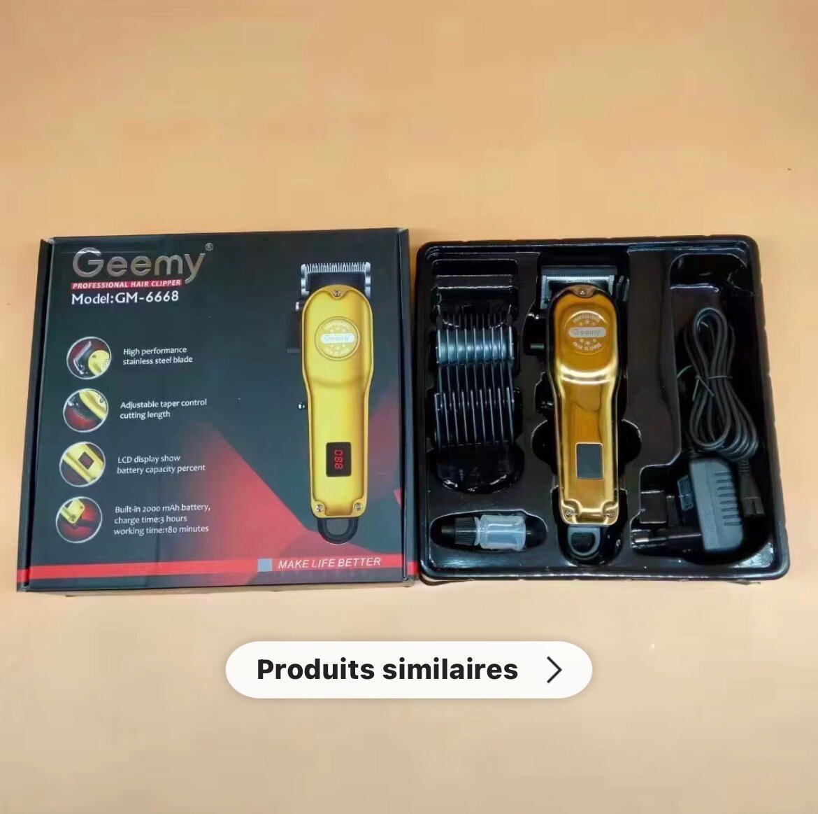 Tondeuse à cheveux Geemy GM-6668