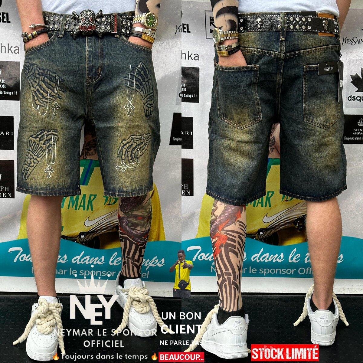 Shorts en jean tendance homme