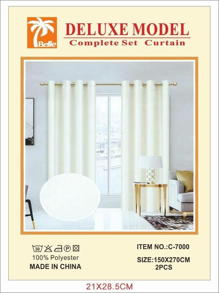Rideaux blancs en polyester