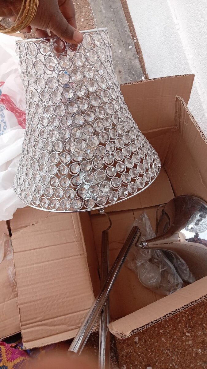 Glam Crystal beaded Lamp
