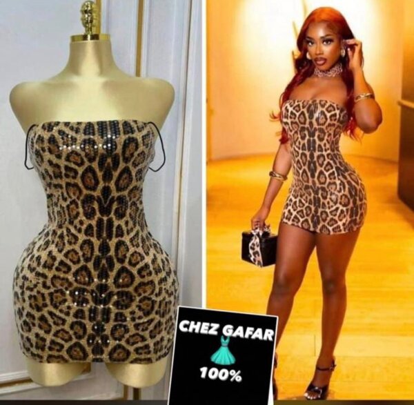 Robe moulante chic léopard