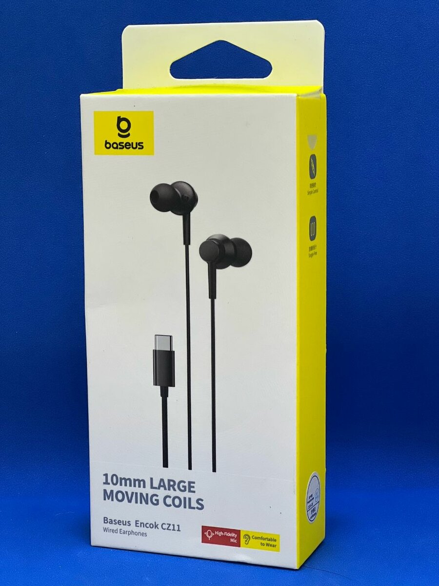 Baseus Encok CZ11 Wired Earphones Cluster Black Comfortable