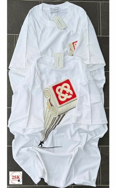 T-shirt imprimé blanc unisexe