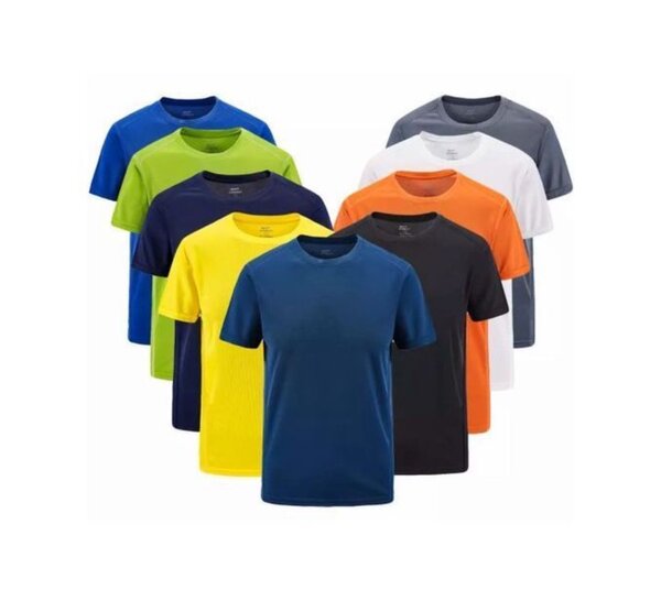Bundle of 9 Round Neck T-Shirts - Multicolour