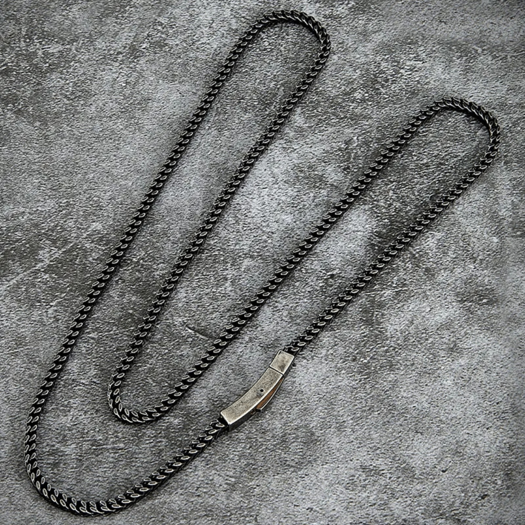 Oxidized Stainless Steel Cuban Link Chain