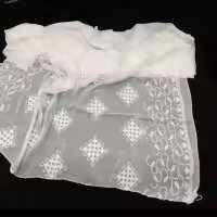 Chiffon White Black Dupatta Embroidery for Girls & women