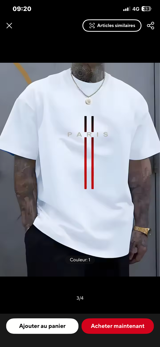 T-shirt stylé "Paris"