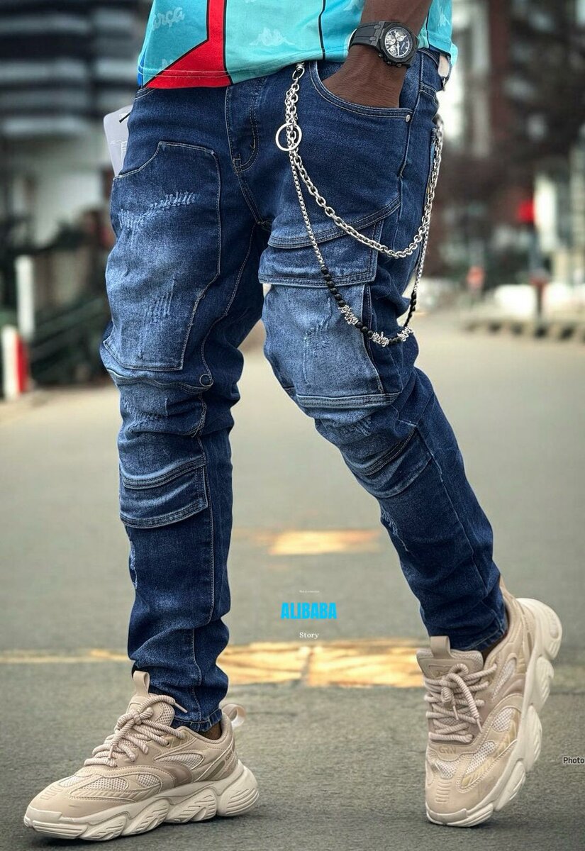 Jean homme décontracté chaîne