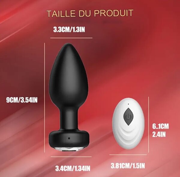 Plug anal vibrant 10 vitesses