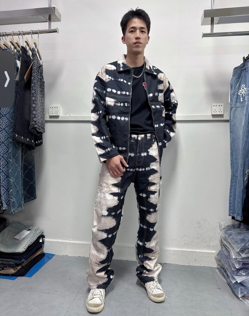 Veste et pantalon style denim tendance