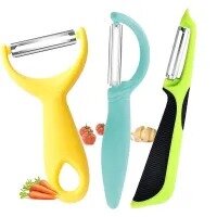 Set of 3 Peeler Kitchen, Vegetable Peeler, for kitchenaid Restaurant Fruit and Vegetable Peeling, I and Y Type Peeler Stainless Steel Blades, Peel Vegetables, Apple, veggie, carrot, potatoes, Set of 3.