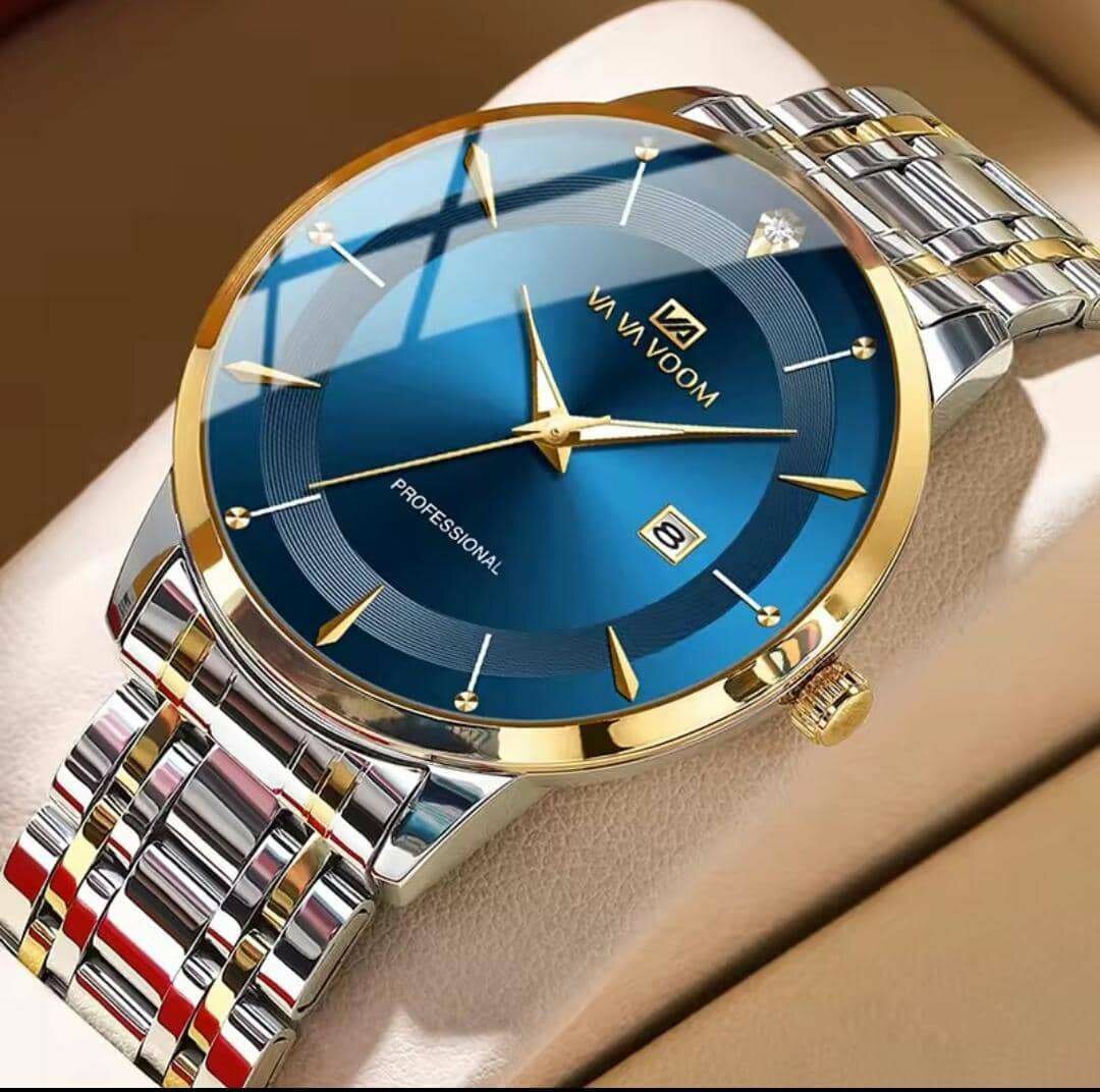 Montre homme élégante dorée