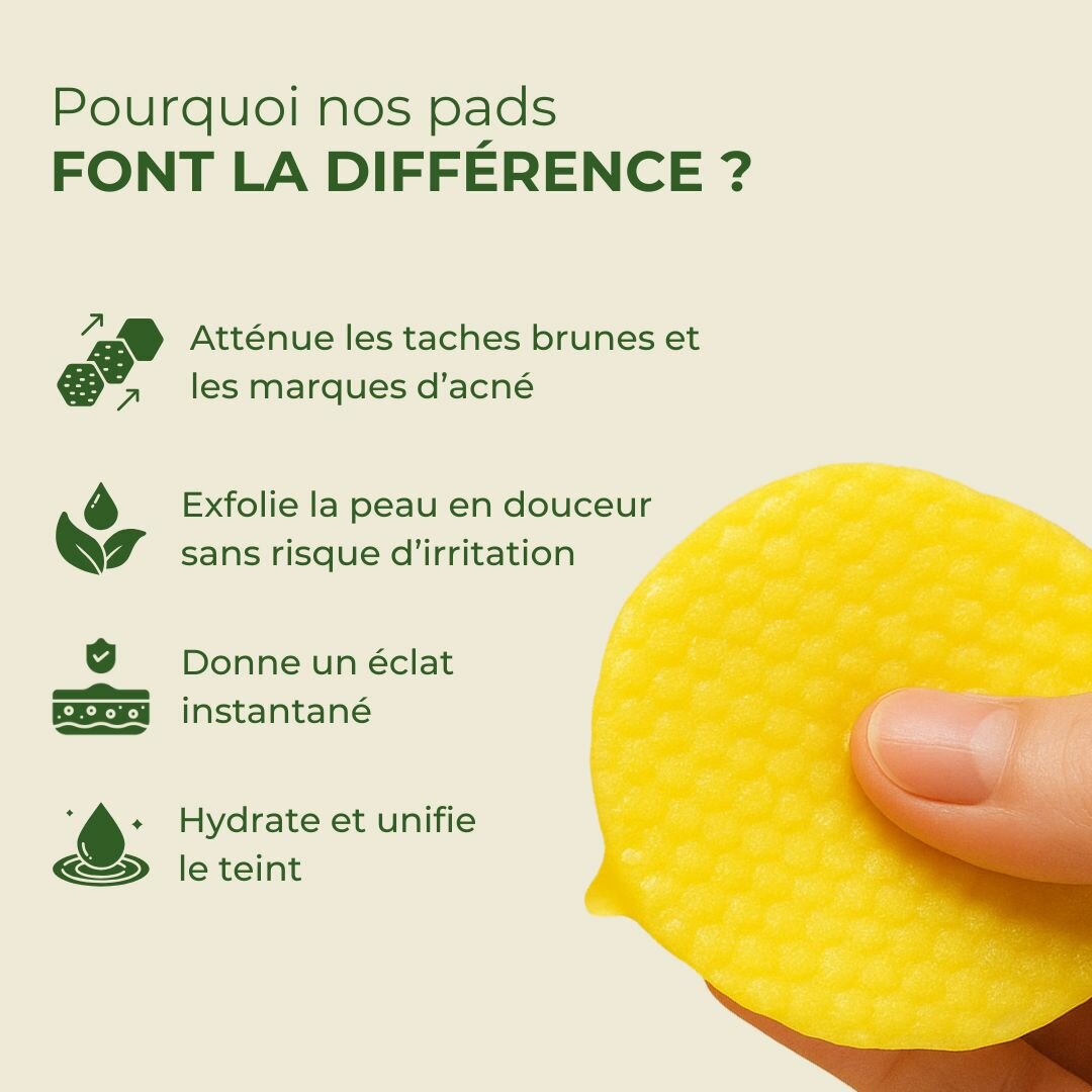 Pads exfoliants anti-taches