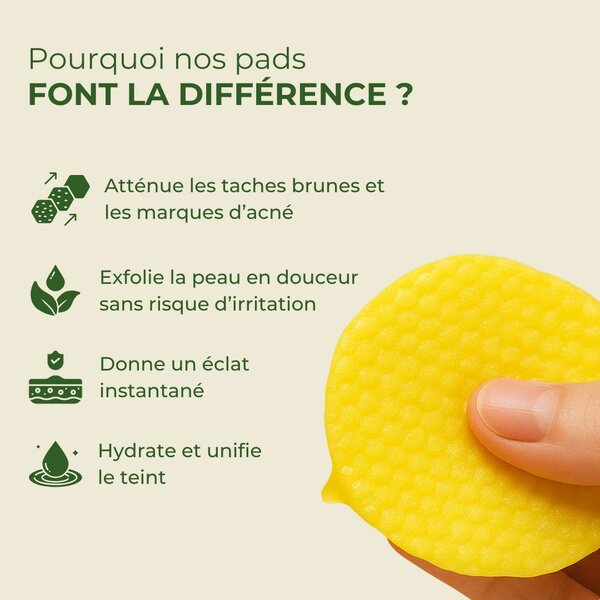 Pads exfoliants anti-taches