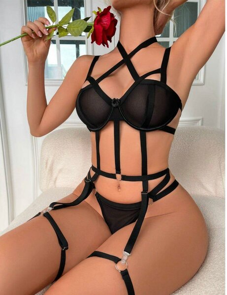 Ensemble Lingerie Noir Séduisant