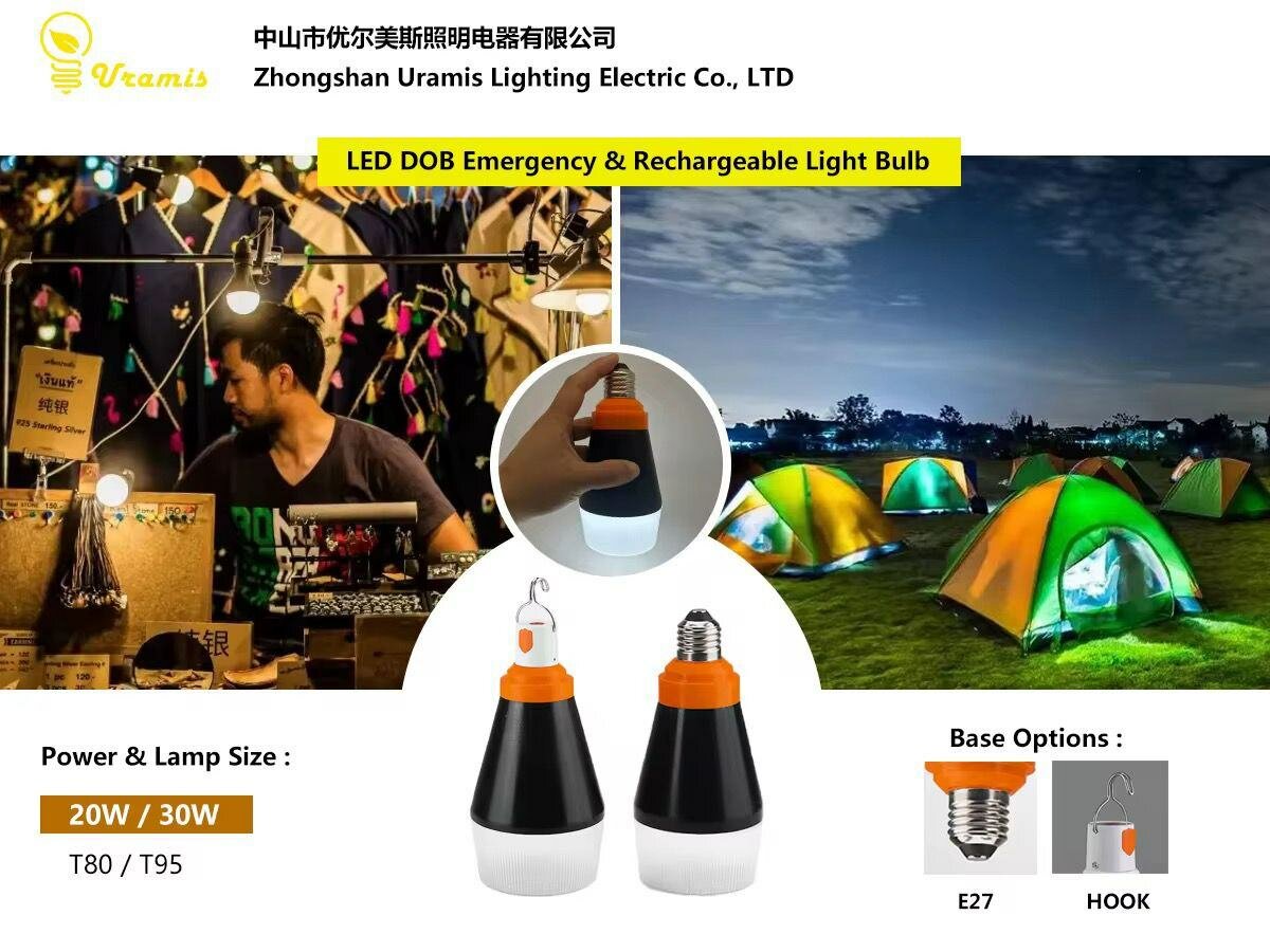 Ampoule LED rechargeable 20w