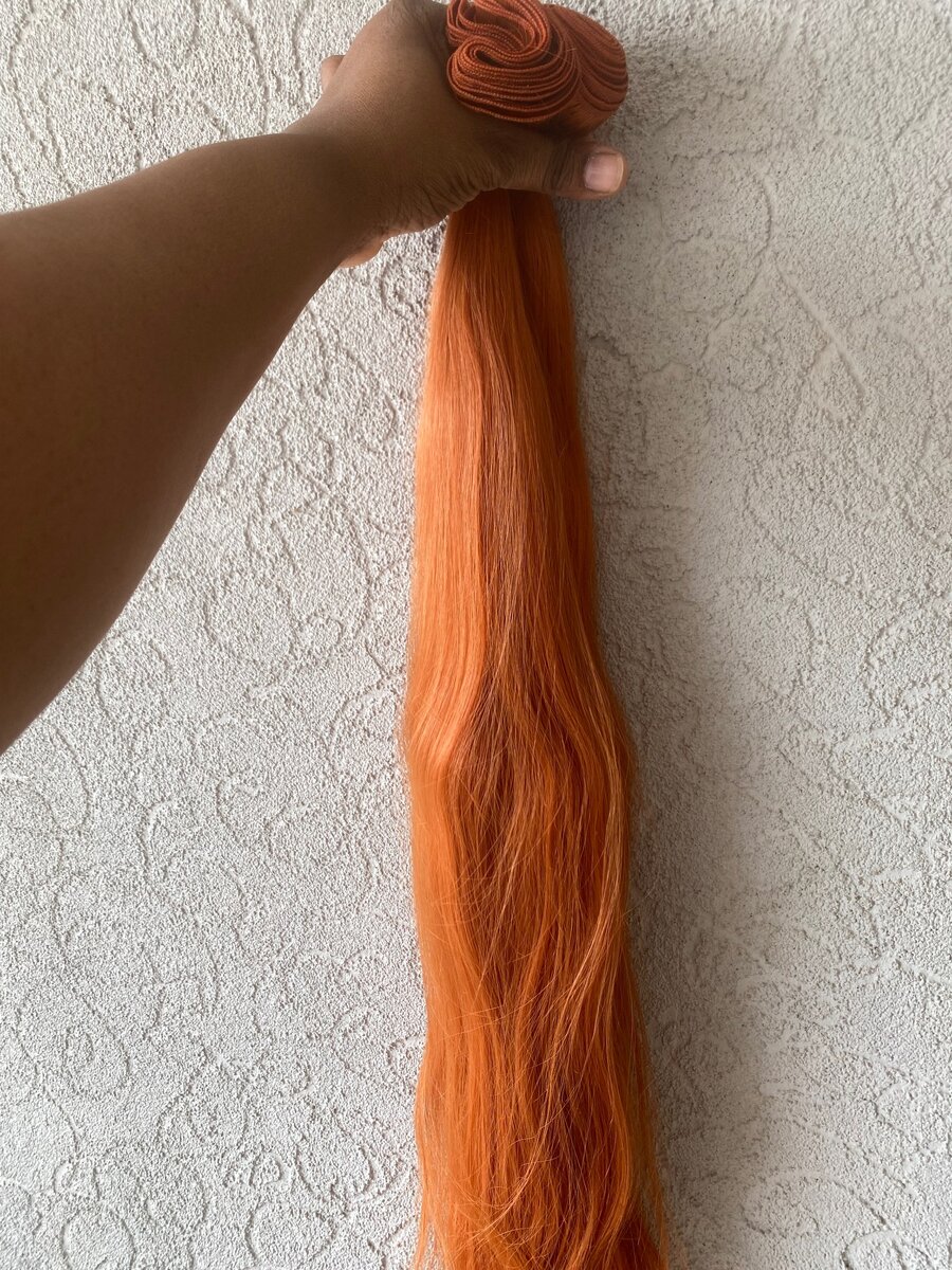 Silky straight Dark orange