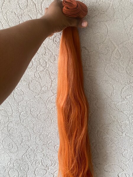 Silky straight Dark orange