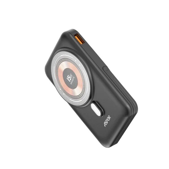 Aspor A327 Hot Sell 15W Wireless Charging Power Bank