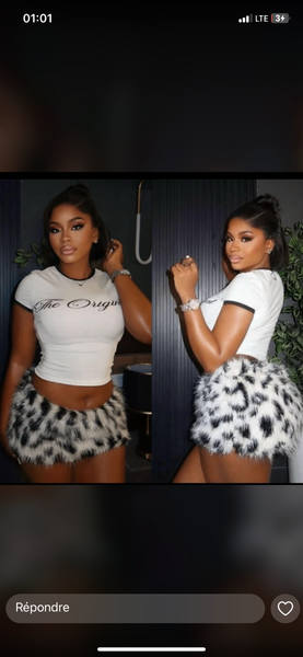 Jupe en fourrure chic