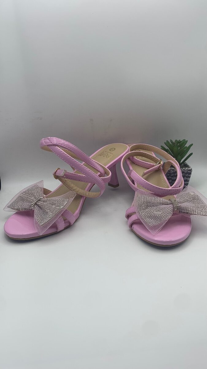 Ankle strap Bow tie Heels available in Lilac