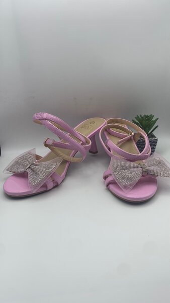 Ankle strap Bow tie Heels available in Lilac