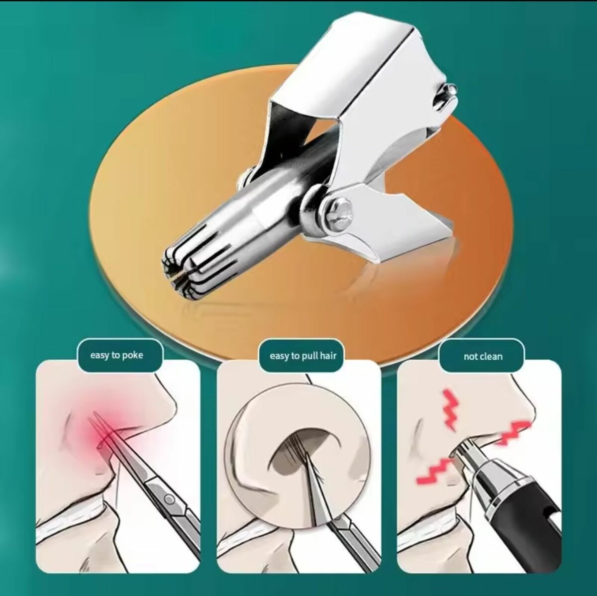 Tondeuse à cheveux d'oreille portable, rasoir électrique