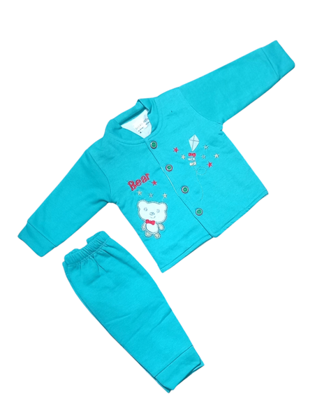 New born baby unisex  Fleece Trouser and shirt set