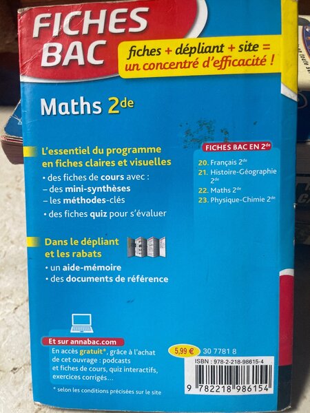 Fiches Bac Maths 2de