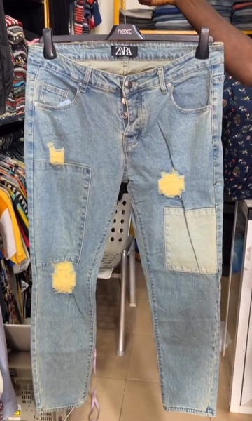 Biker Tattered Stretch Jeans